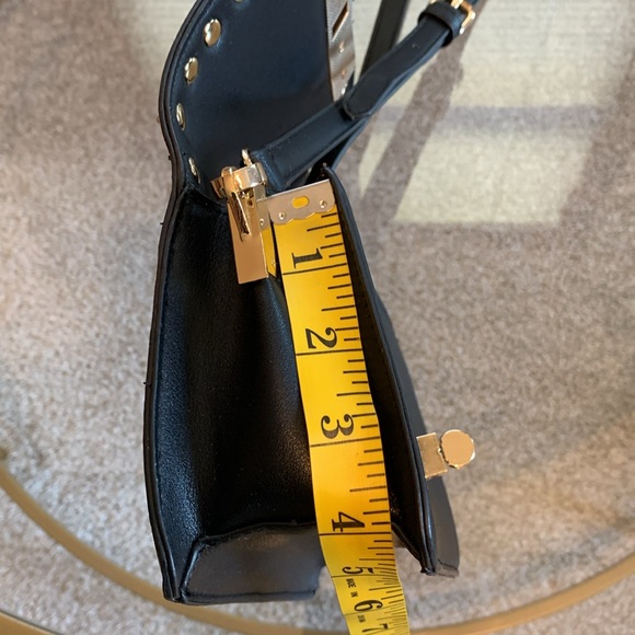 Black Crossbody with spikes and turn lock closure - Picture 13 of 16